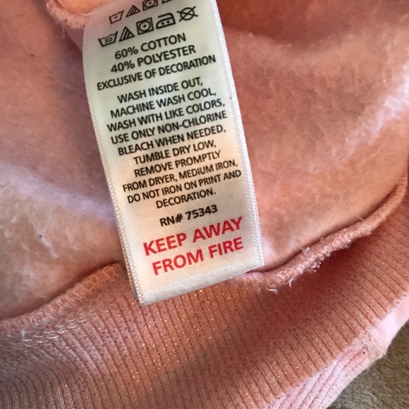 Girls Cynthia Rowley pink sweatshirt size s (4) - Picture 3 of 7